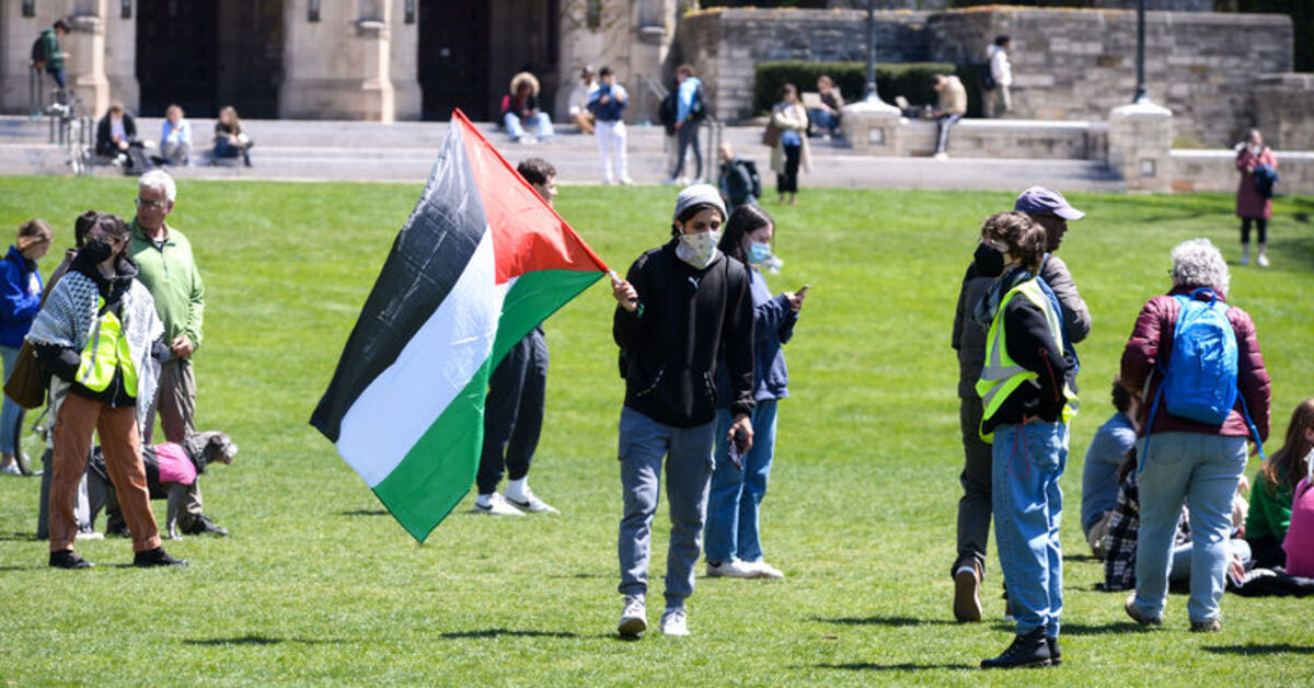 ABD’de Filistin’e destek gösterisi düzenlenen Northwestern Üniversitesi’ne şafak baskını