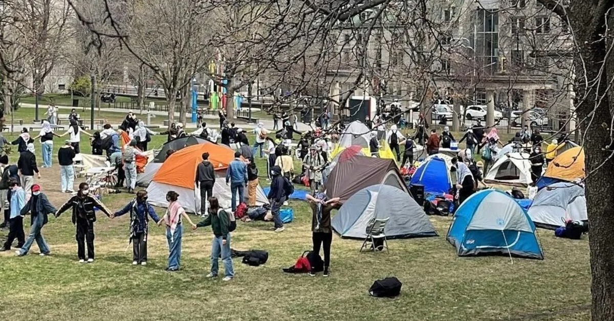Filistin protestoları Kanada’ya sıçradı: McGill Üniversitesi’nde kamp kuruldu